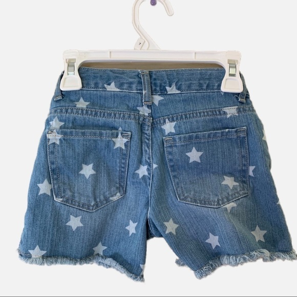 The Children’s Place Shortie Short Court Fringe Denim Stars. Size 6X/7 - Picture 2 of 5